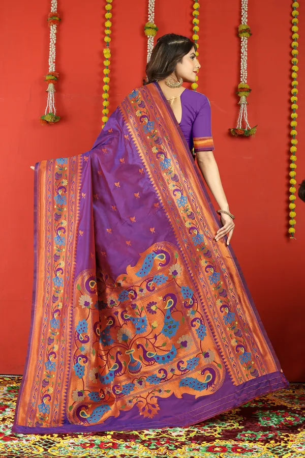PURPLE_PURE_SILK_PATHANI_SAREE